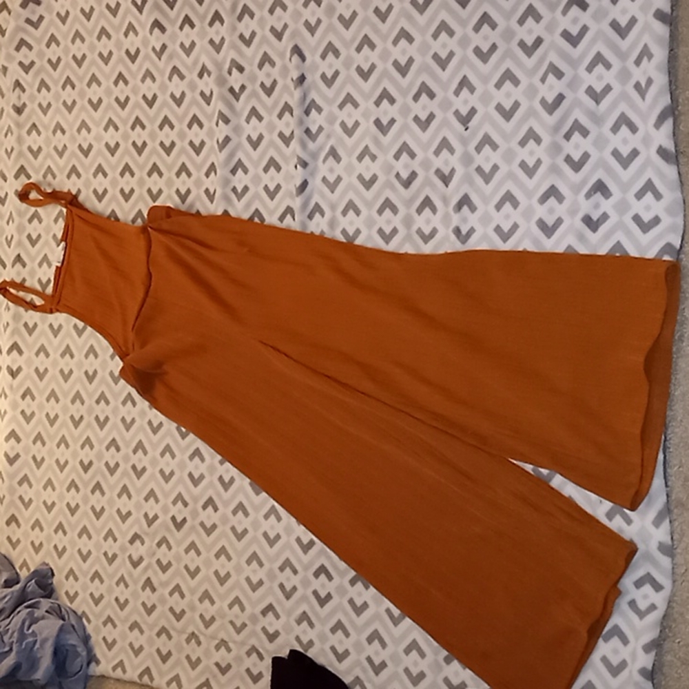 Burnt orange romper / jump suit